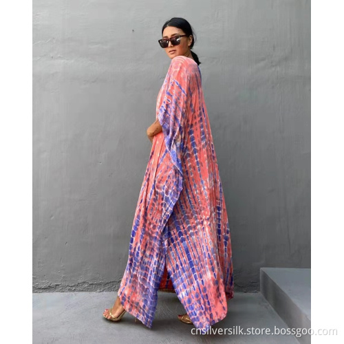 Pink Tie and Dye Swimsuit Cover Up
